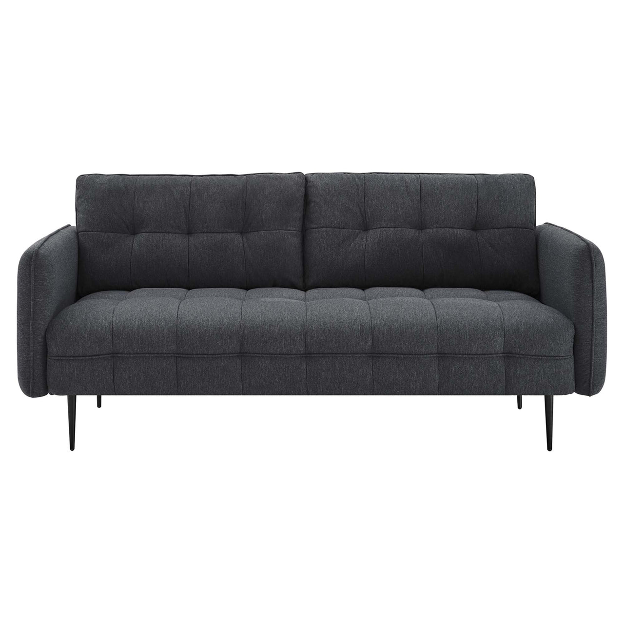 Carron Modern Lounge Fabric Sofa, Charcoal