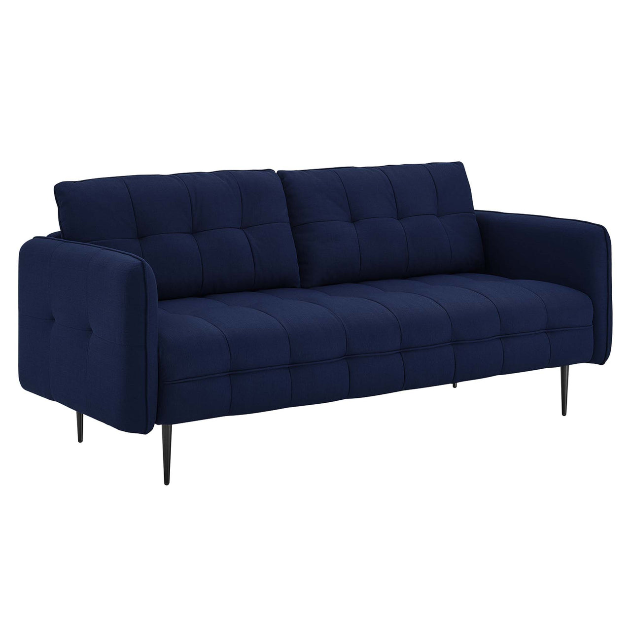 Carron Modern Lounge Fabric Sofa, Royal Blue