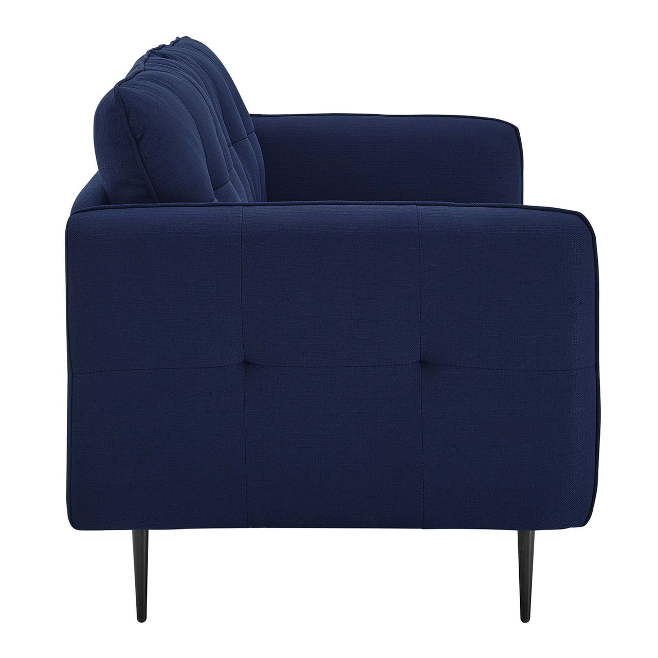 Carron Modern Lounge Fabric Sofa, Royal Blue