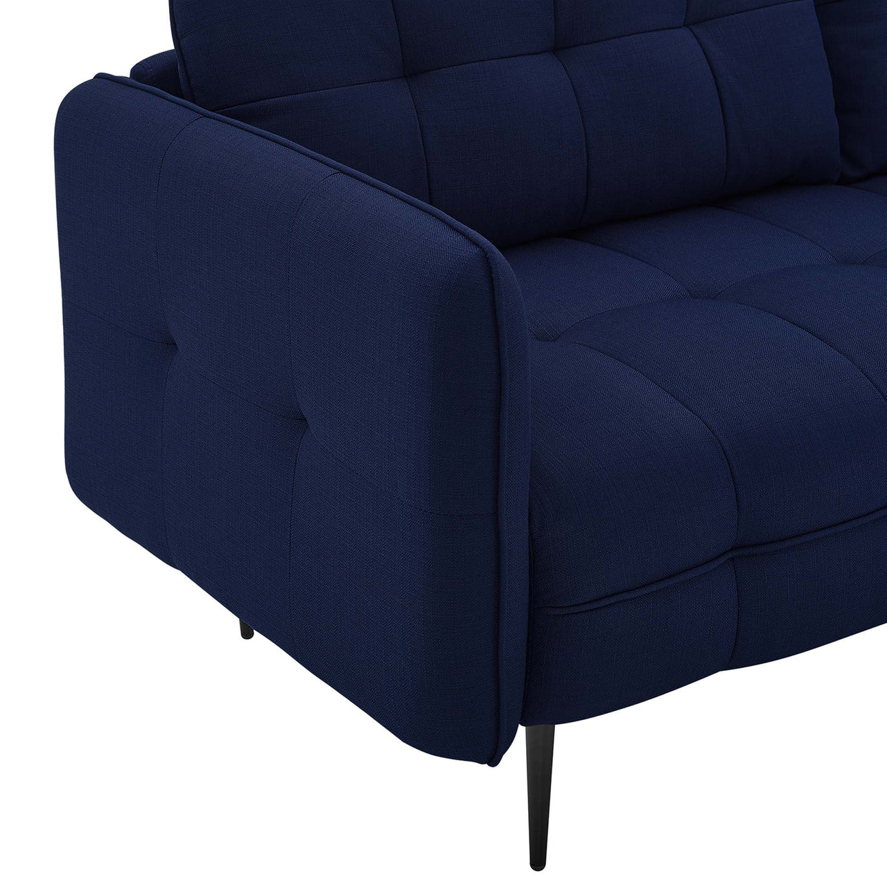 Carron Modern Lounge Fabric Sofa, Royal Blue