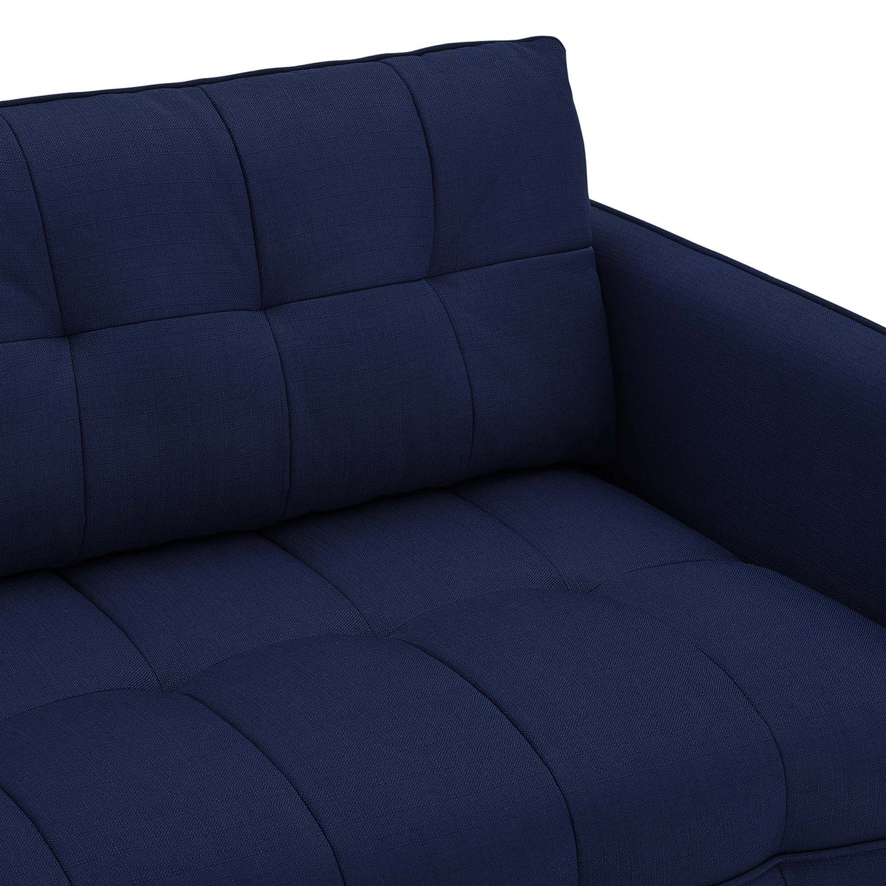 Carron Modern Lounge Fabric Sofa, Royal Blue