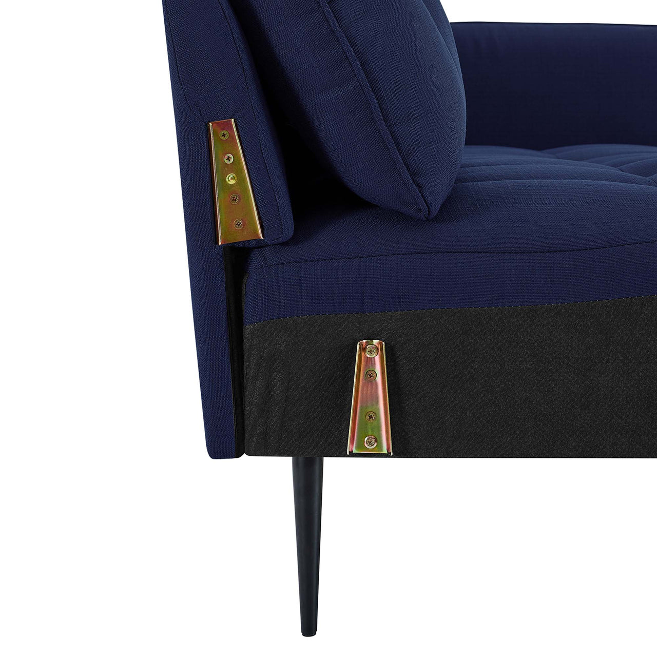 Carron Modern Lounge Fabric Sofa, Royal Blue