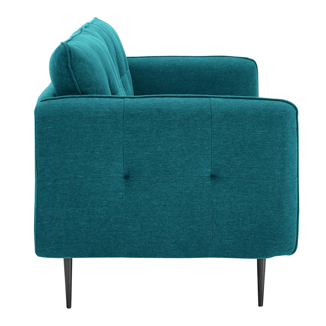 Carron Modern Lounge Fabric Sofa, Teal