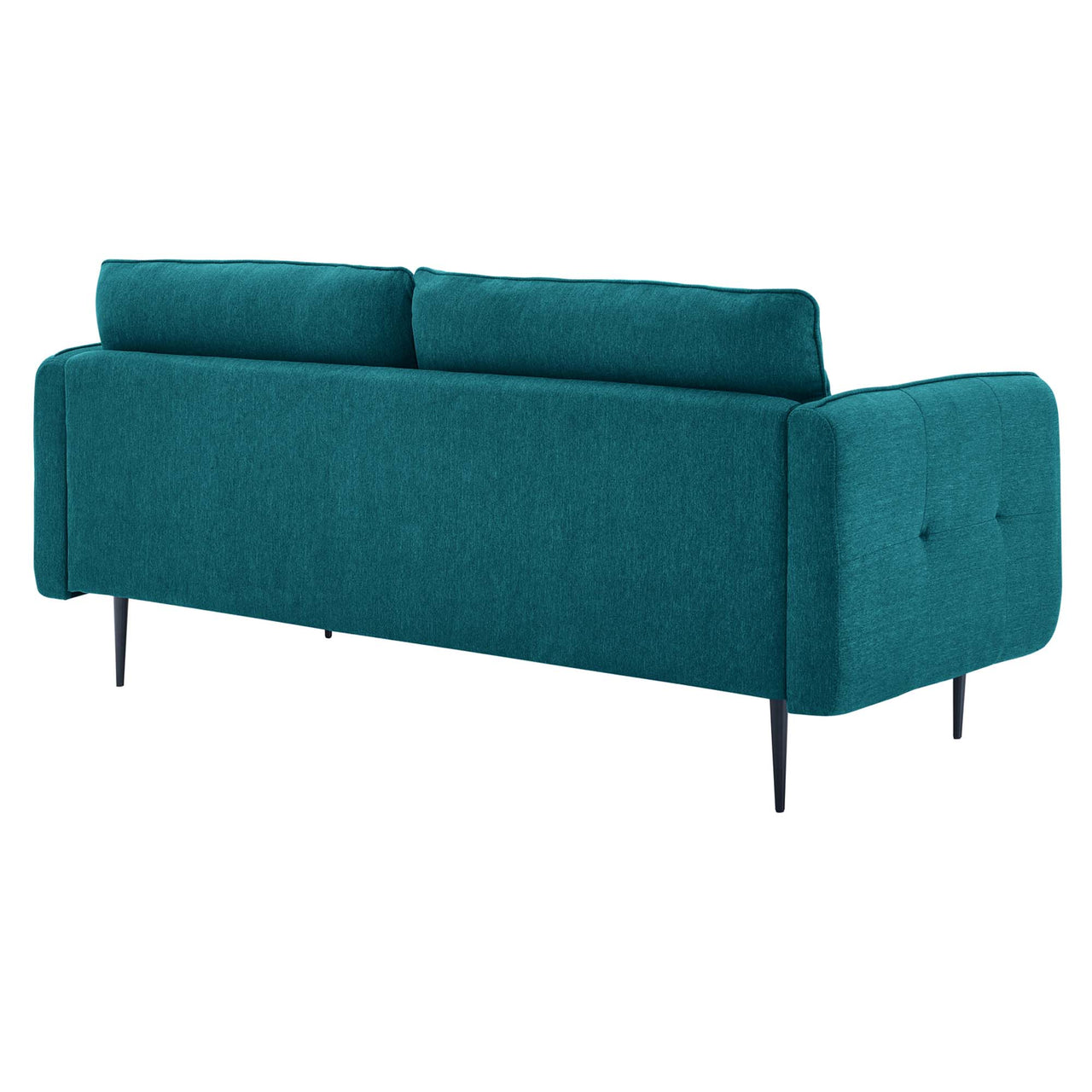 Carron Modern Lounge Fabric Sofa, Teal