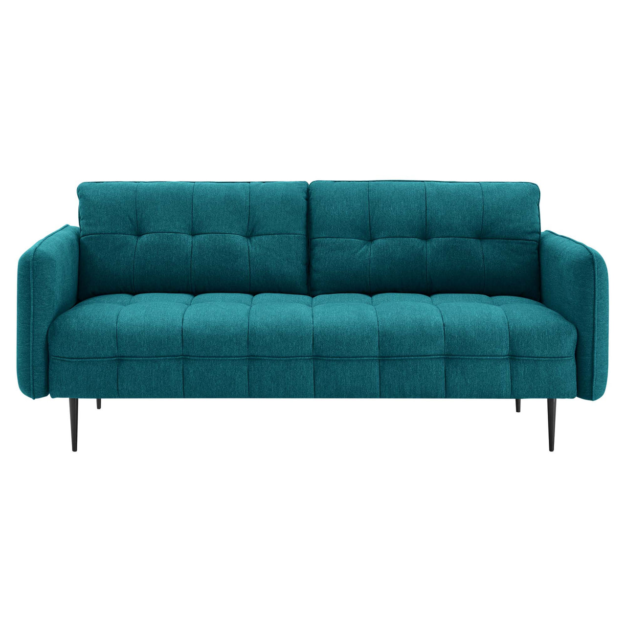 Carron Modern Lounge Fabric Sofa, Teal