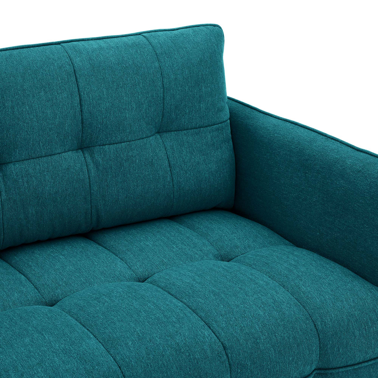 Carron Modern Lounge Fabric Sofa, Teal
