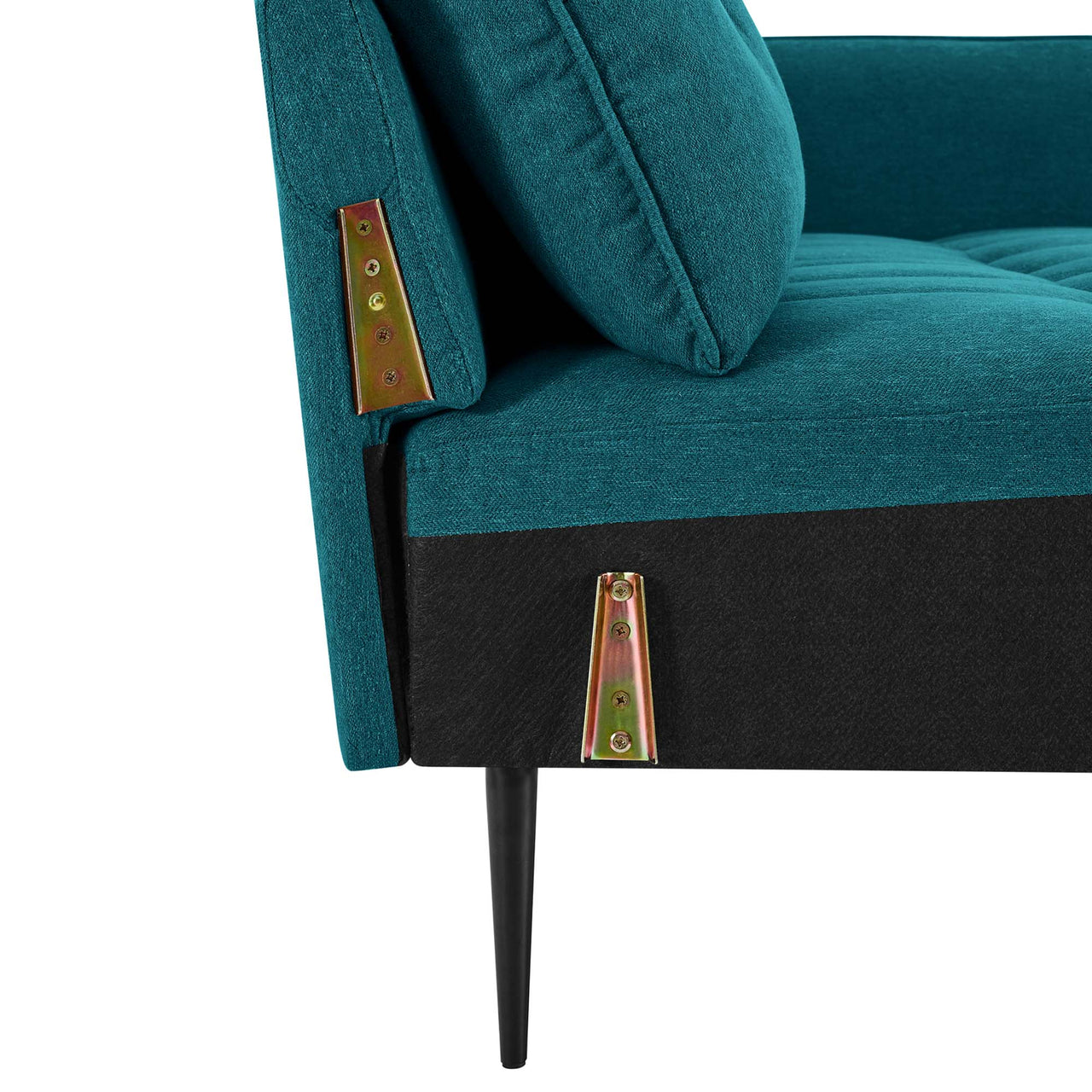 Carron Modern Lounge Fabric Sofa, Teal