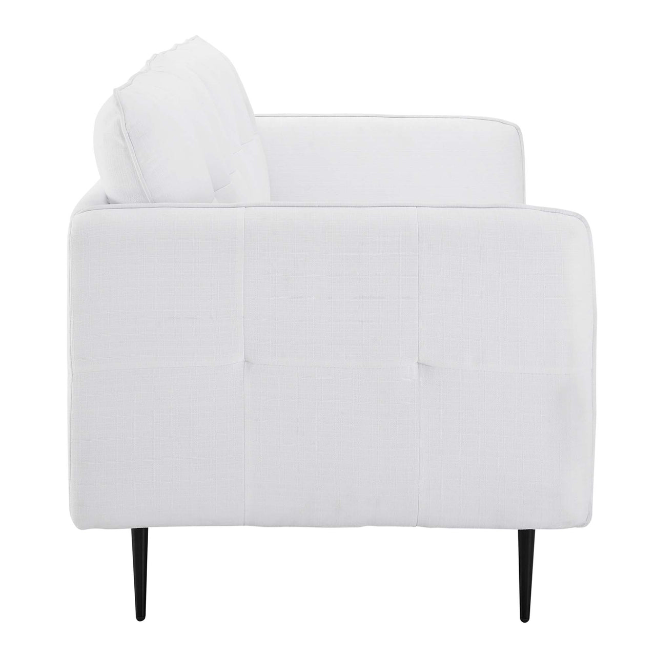 Carron Modern Lounge Fabric Sofa, White
