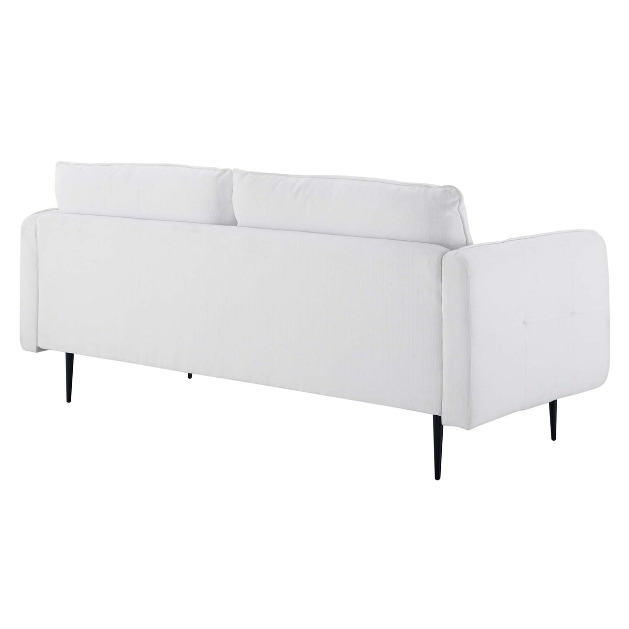 Carron Modern Lounge Fabric Sofa, White