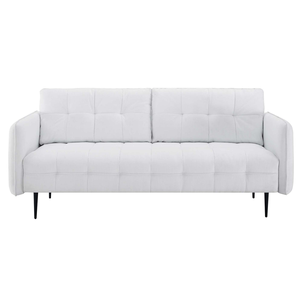 Carron Modern Lounge Fabric Sofa, White