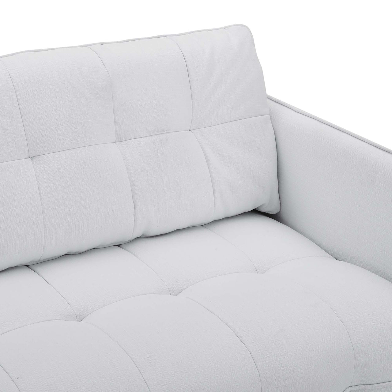 Carron Modern Lounge Fabric Sofa, White