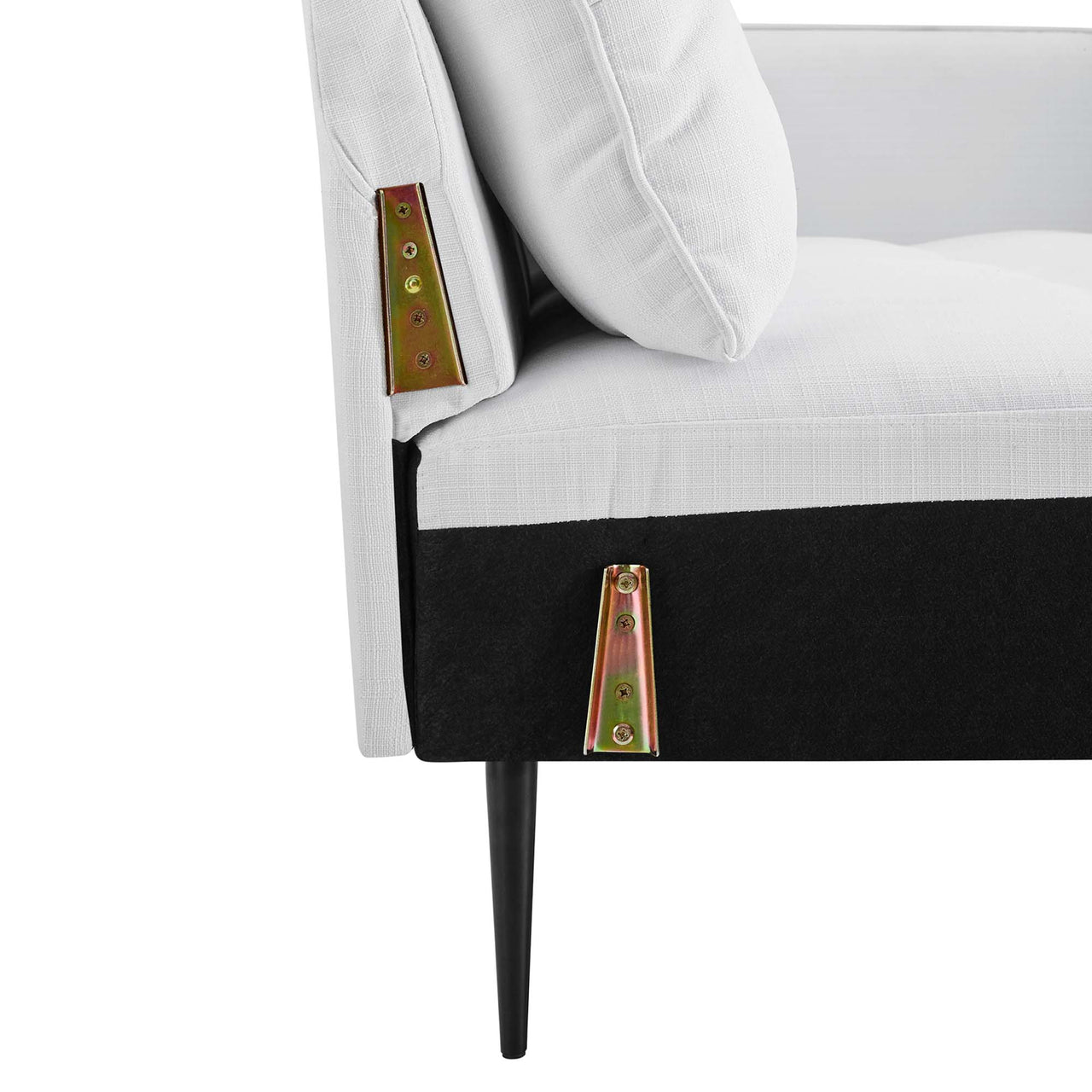 Carron Modern Lounge Fabric Sofa, White