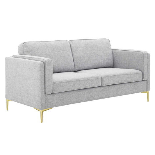 Ociel Fabric Sofa, Light Gray