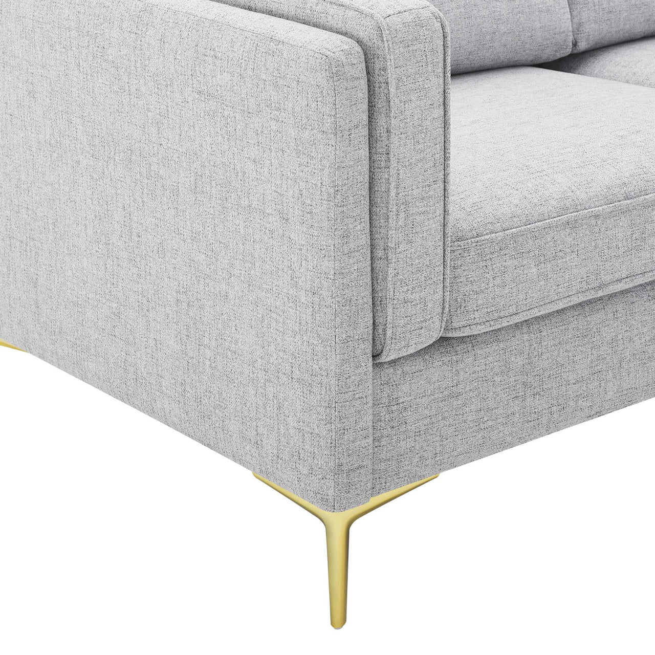 Ociel Fabric Sofa, Light Gray