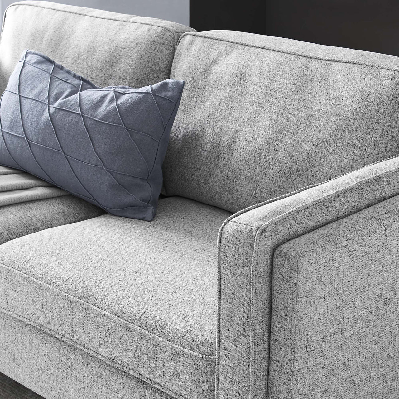 Ociel Fabric Sofa, Light Gray