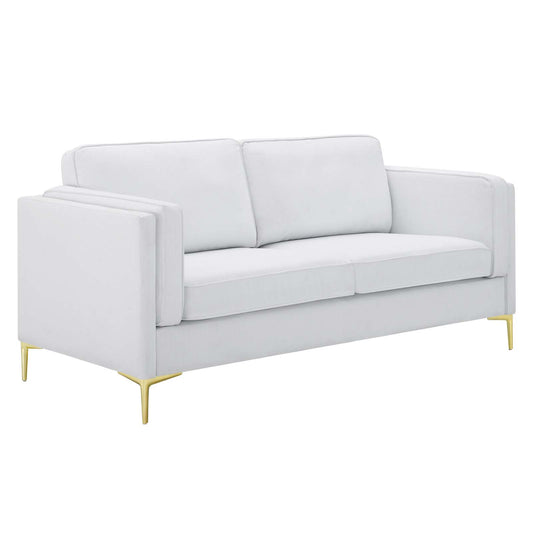 Ociel Fabric Sofa, White