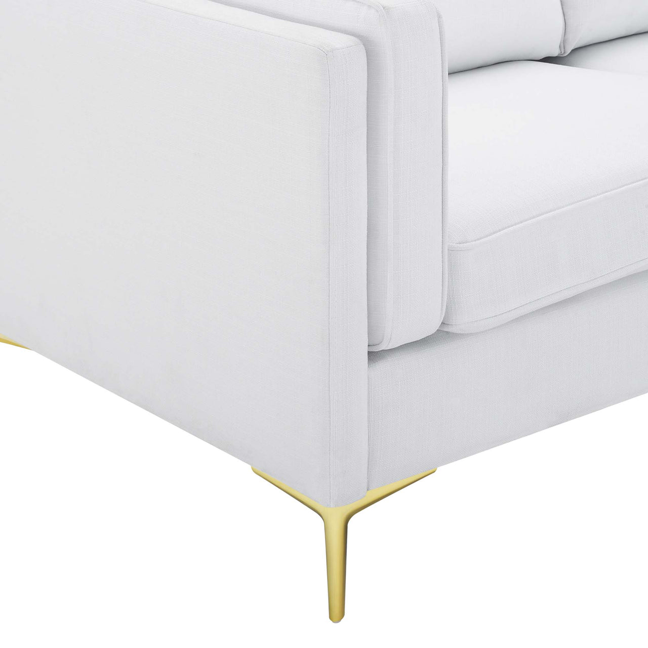 Ociel Fabric Sofa, White