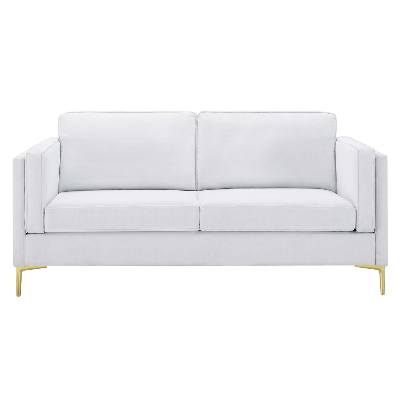 Ociel Fabric Sofa, White