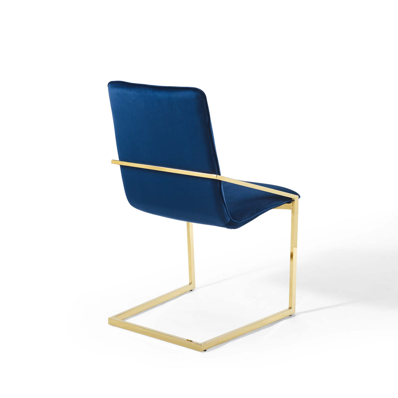 Balance Upholstered Velvet Dining Armchair Set of 2, Navy