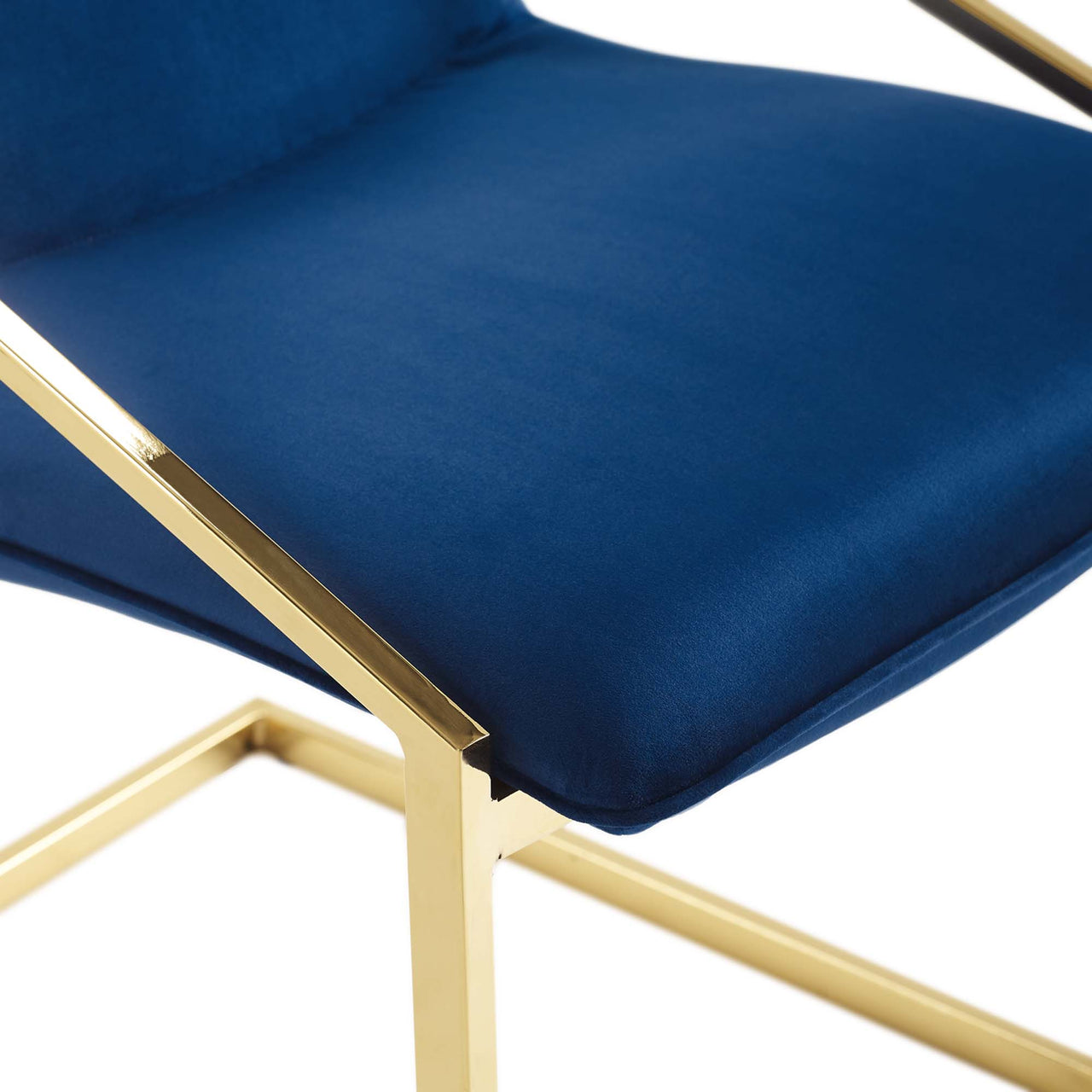 Balance Upholstered Velvet Dining Armchair Set of 2, Navy