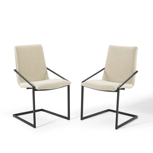 Balance Fabric Dining Armchair Set of 2, Beige