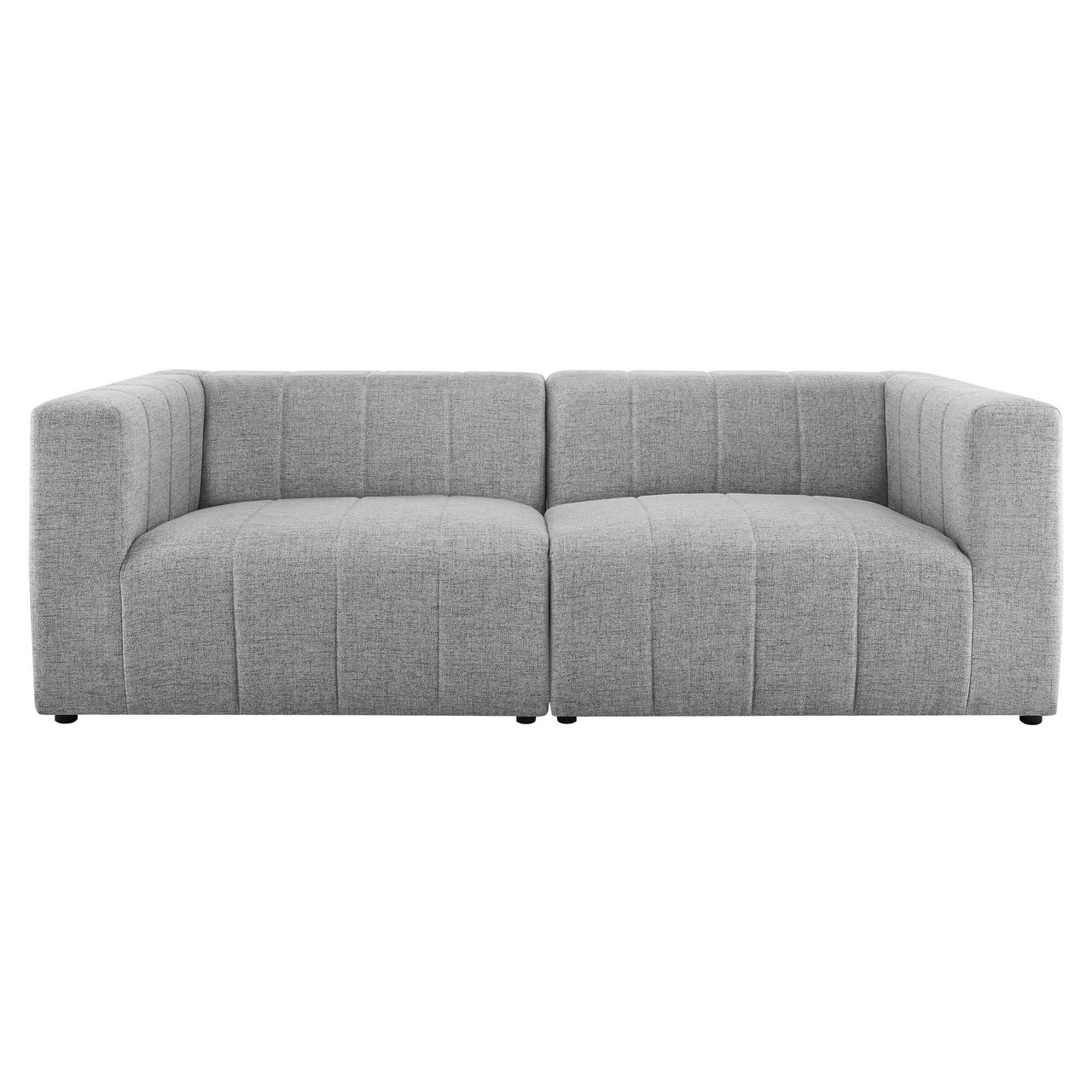 Barden 2-Piece Fabric Loveseat Sectional, Light Gray