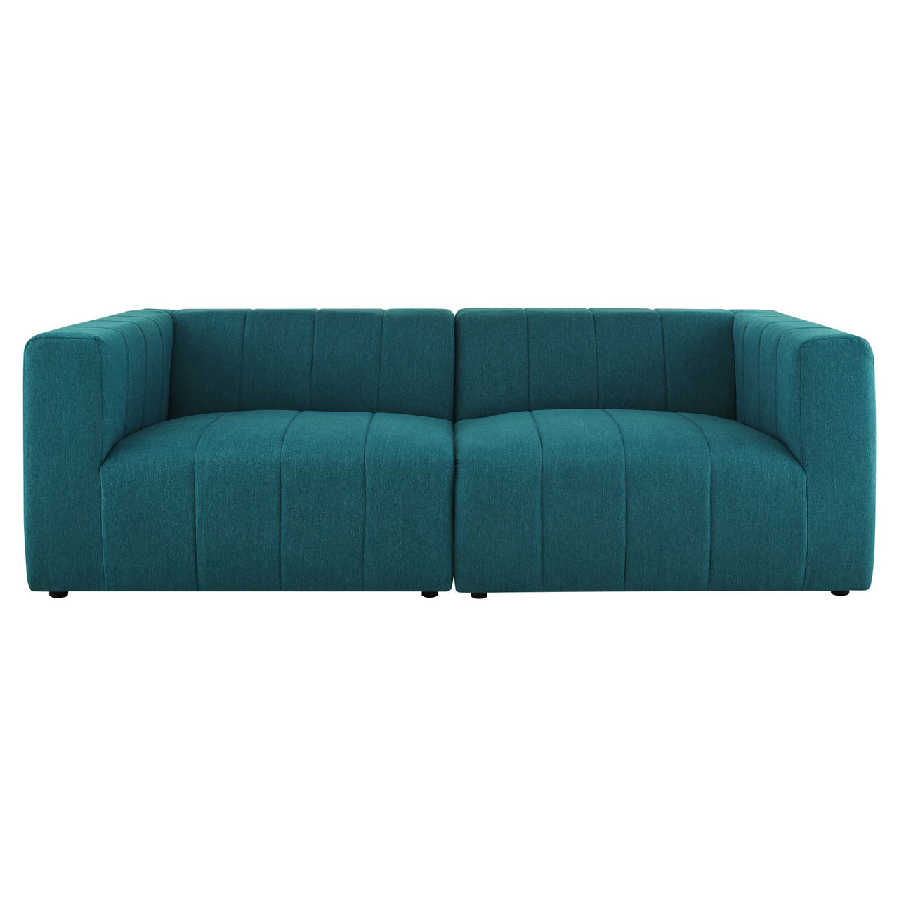 Barden 2-Piece Fabric Loveseat Sectional, Teal