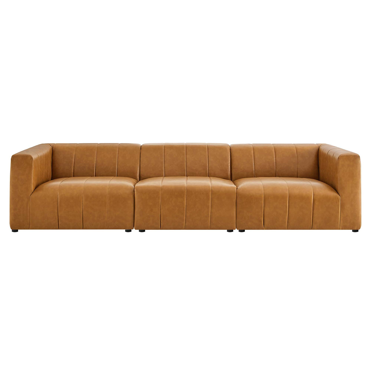 Barden 3-Piece Eco-Leather Sofa Sectional, Tan