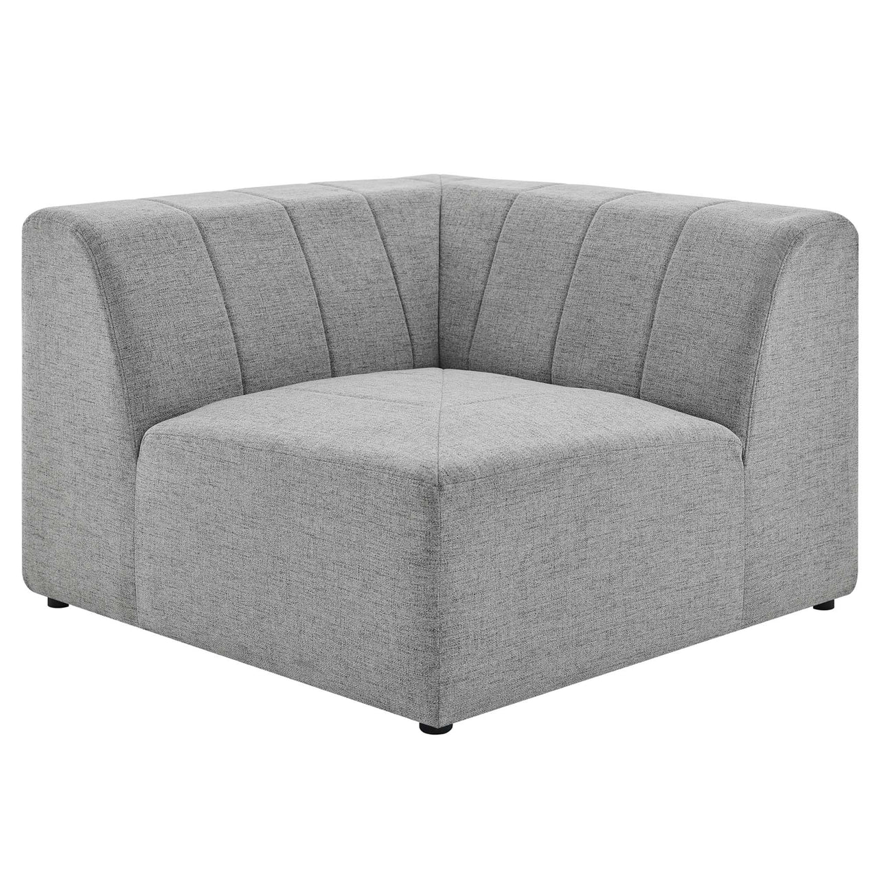 Bartlett 4-Piece Upholstered Fabric Sectional, Light Gray