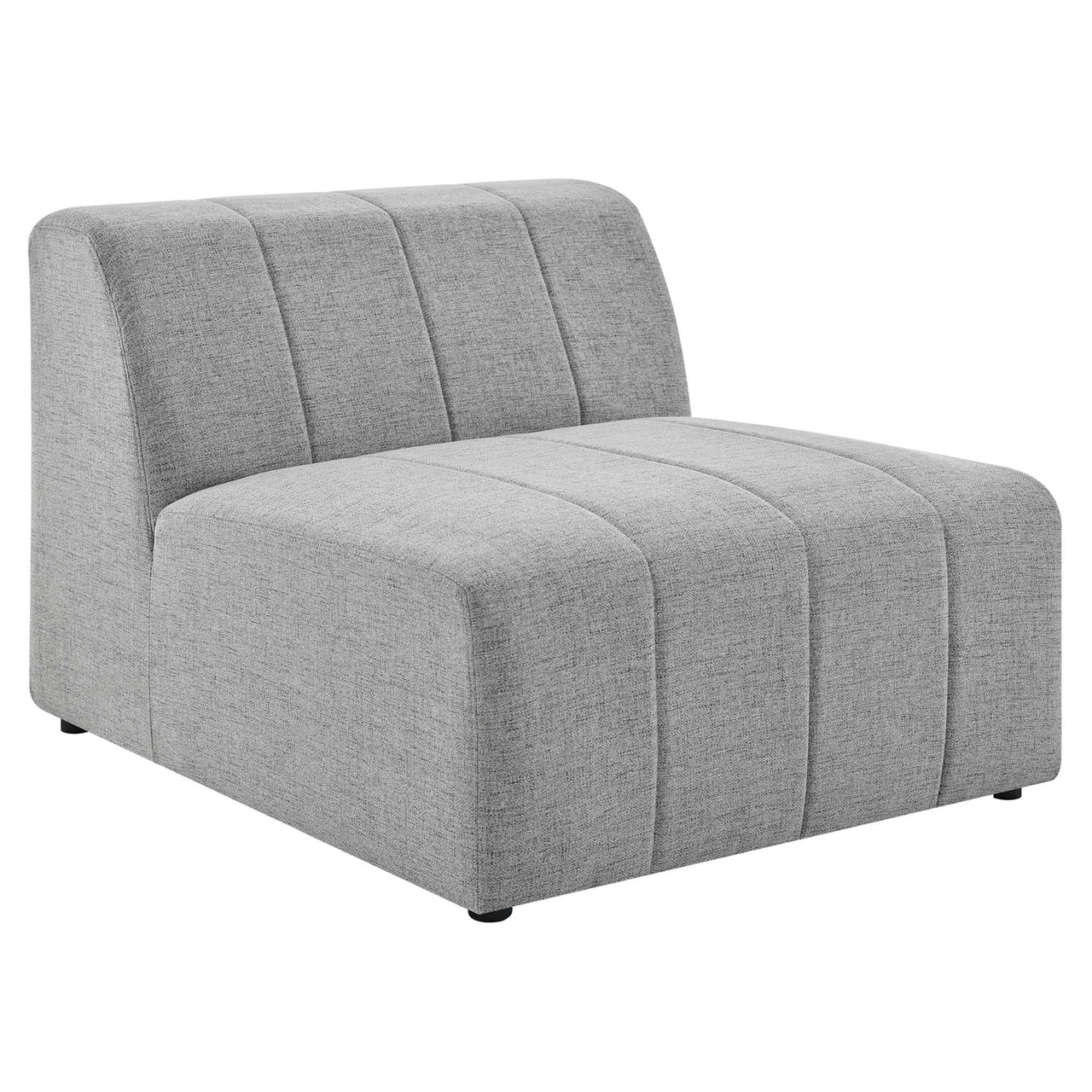 Bartlett 4-Piece Upholstered Fabric Sectional, Light Gray