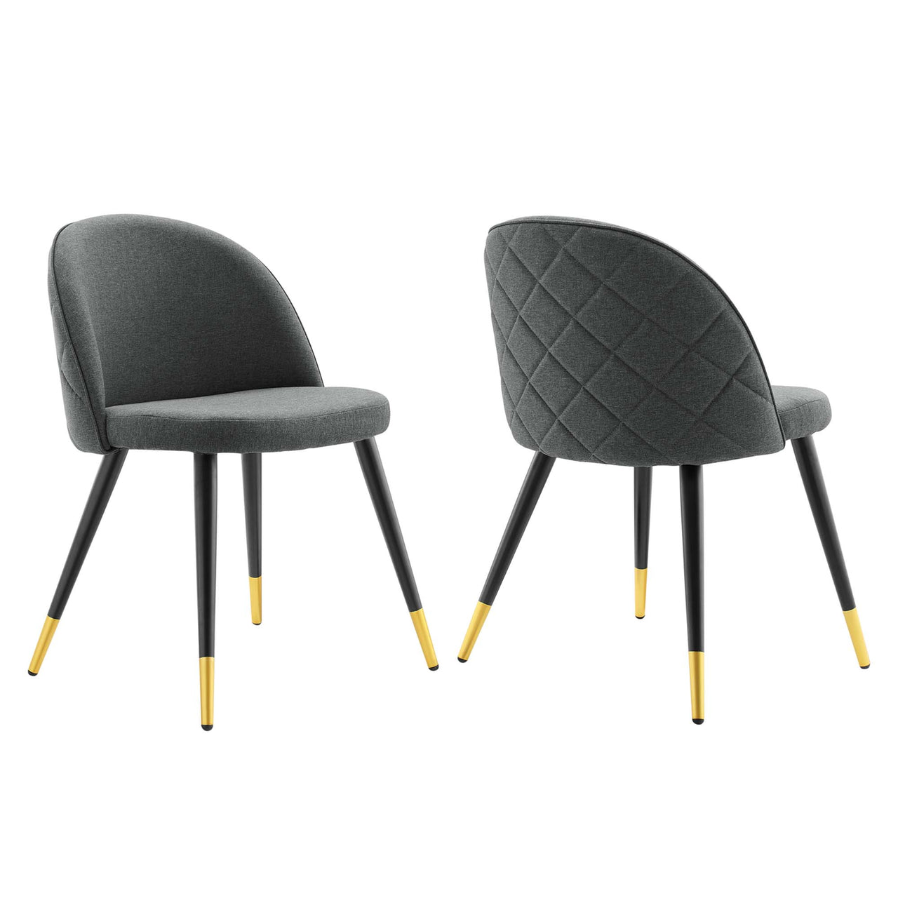 Adamantitus Dining Chair Set of 2, Gray