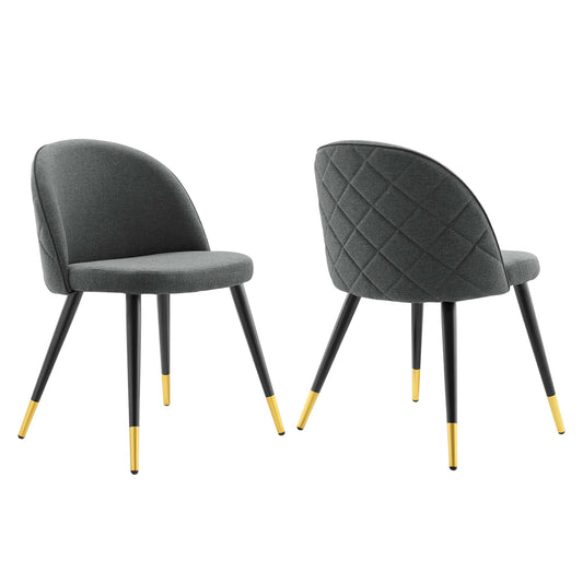 Adamantitus Dining Chair Set of 2, Gray