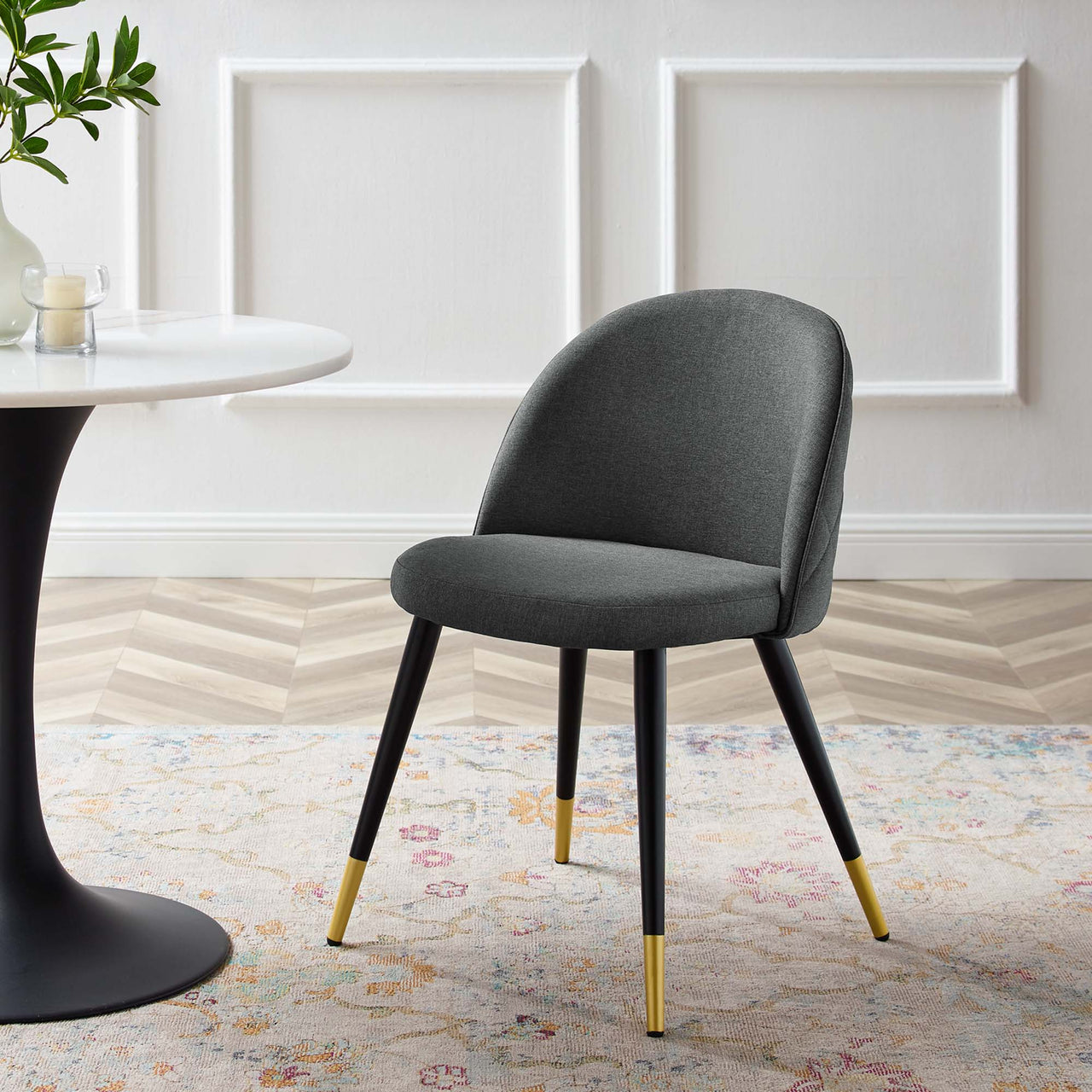 Adamantitus Dining Chair Set of 2, Gray