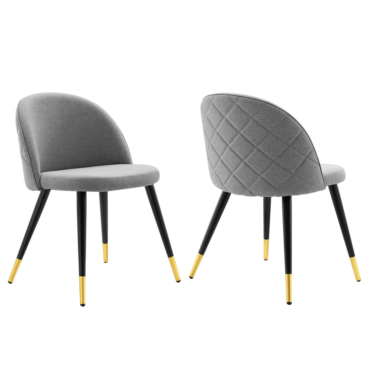 Adamantitus Dining Chair Set of 2, Light Gray