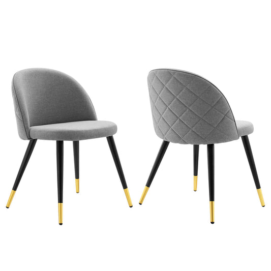 Adamantitus Dining Chair Set of 2, Light Gray