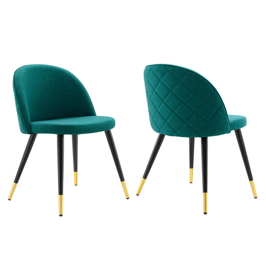 Adamantitus Dining Chair Set of 2, Teal