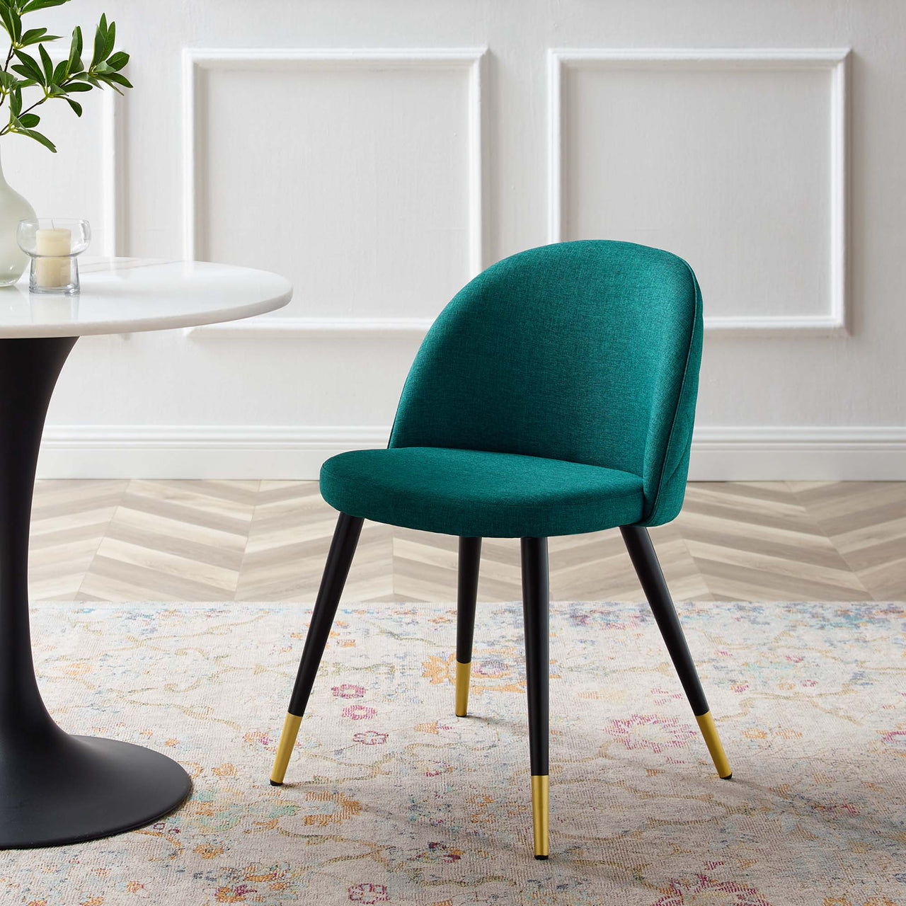 Adamantitus Dining Chair Set of 2, Teal