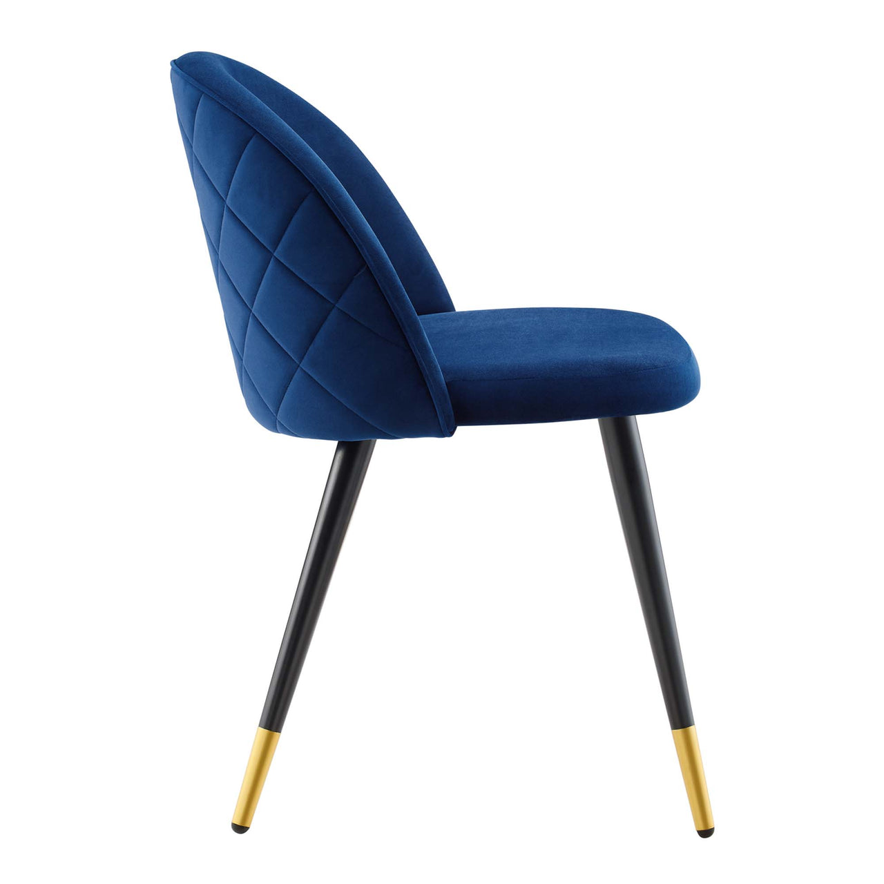Adamantitus Upholstered Dining Chair Set of 2, Navy