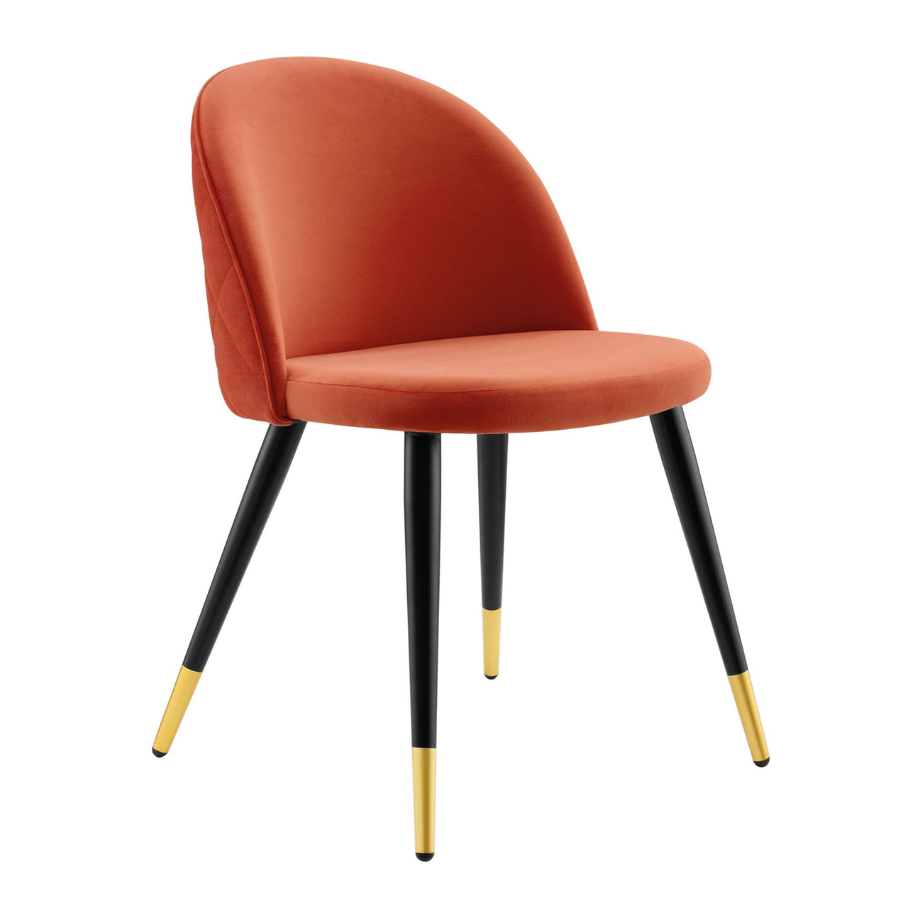 Adamantitus Upholstered Dining Chair Set of 2, Orange