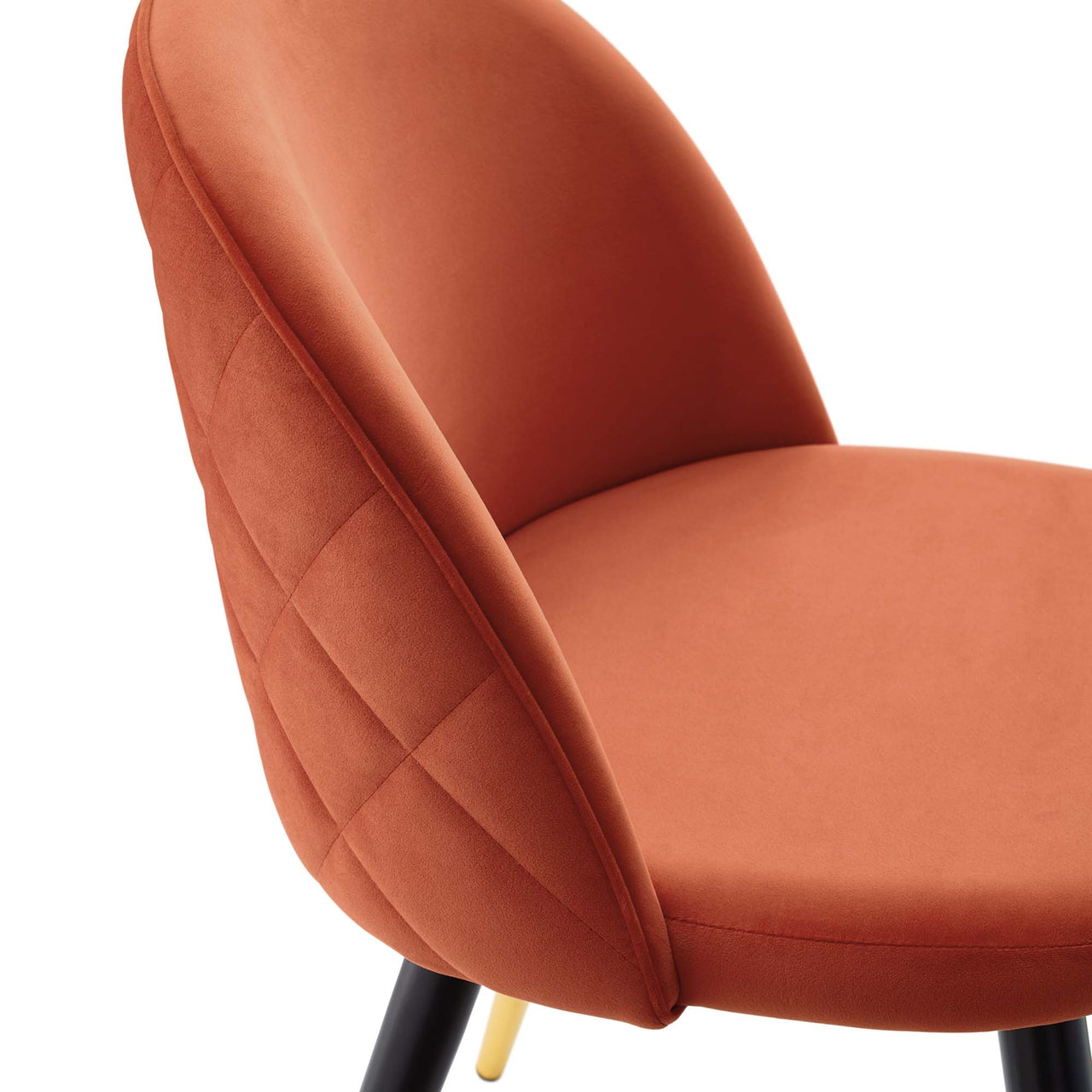 Adamantitus Upholstered Dining Chair Set of 2, Orange
