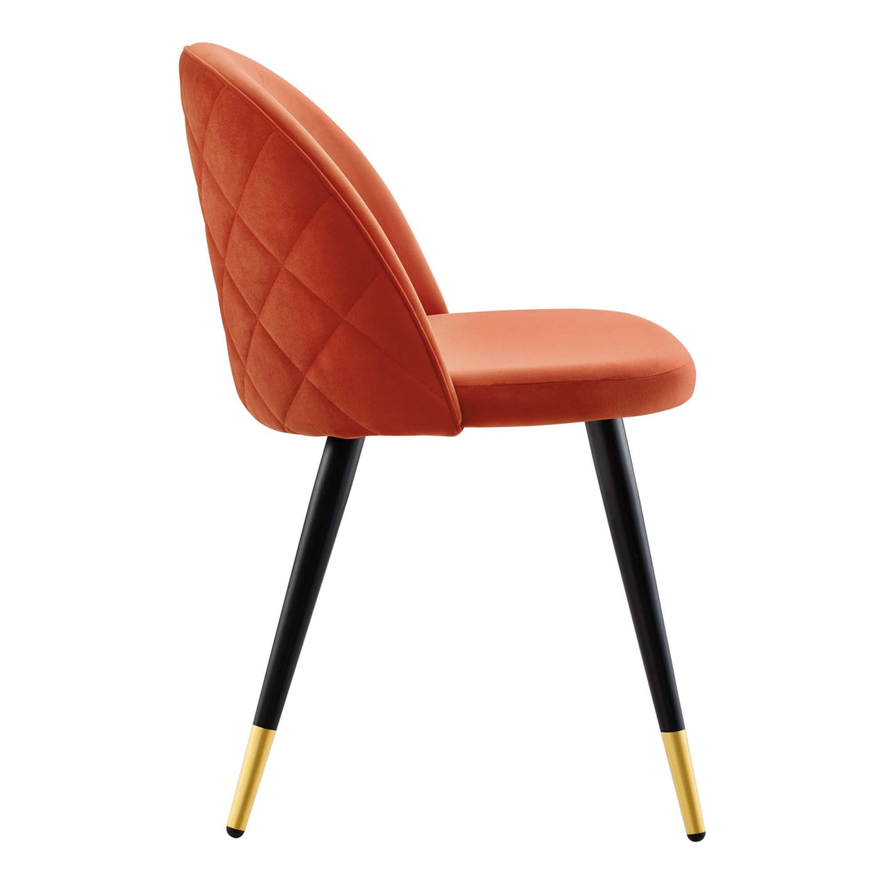 Adamantitus Upholstered Dining Chair Set of 2, Orange
