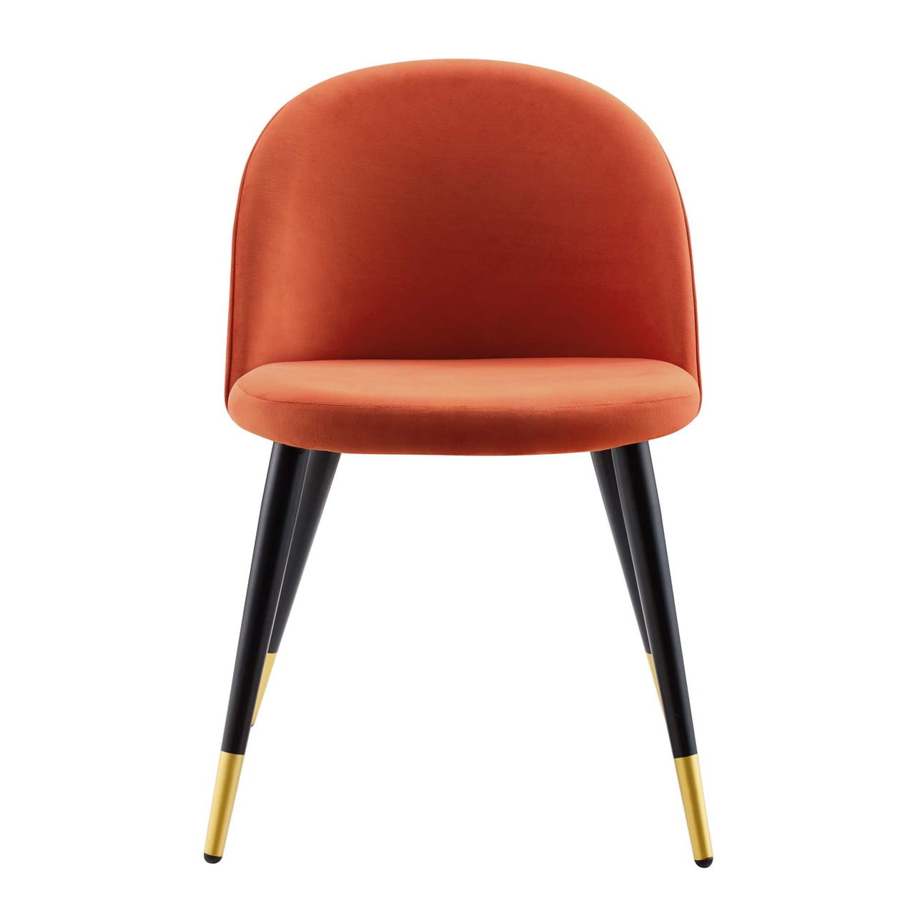 Adamantitus Upholstered Dining Chair Set of 2, Orange