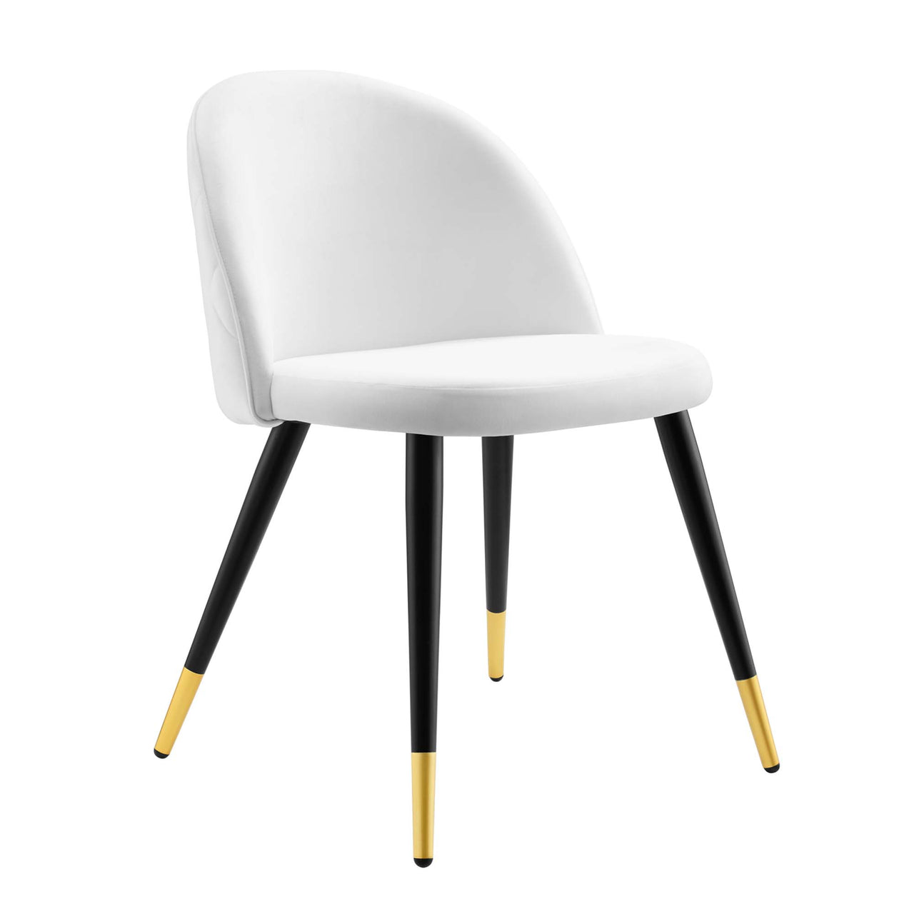 Adamantitus Upholstered Dining Chair Set of 2, White