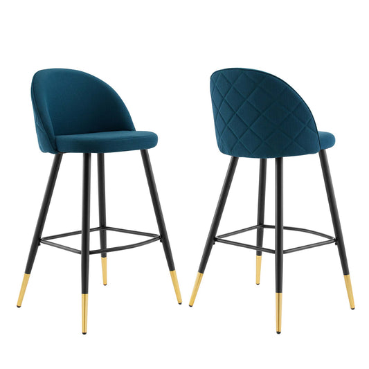 Adamantitus Woven Bar Stool Set of 2, Azure