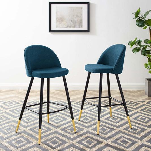 Adamantitus Woven Bar Stool Set of 2, Azure