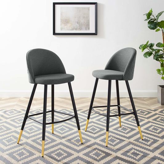 Adamantitus Woven Bar Stool Set of 2, Gray