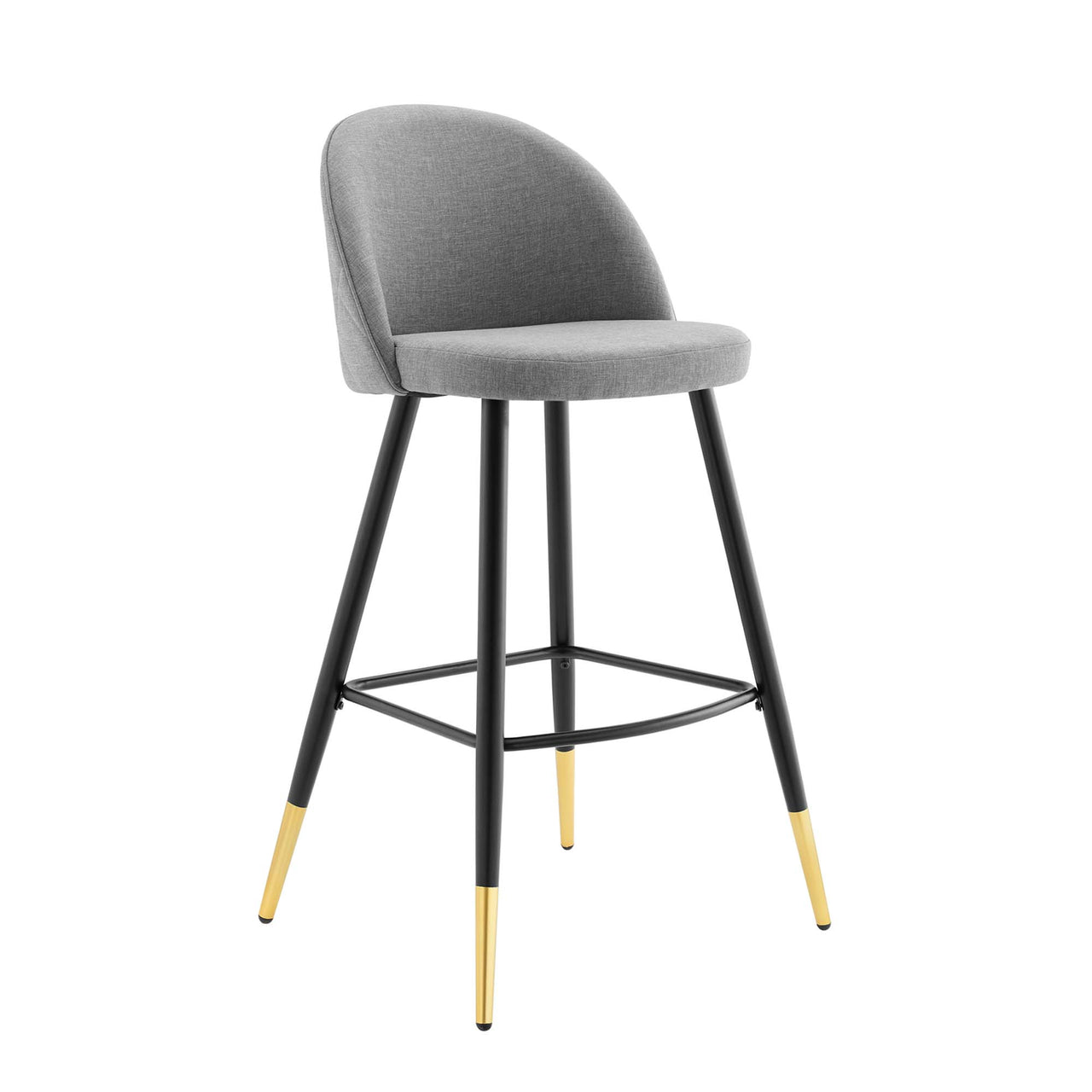 Adamantitus Woven Bar Stool Set of 2, Light Gray