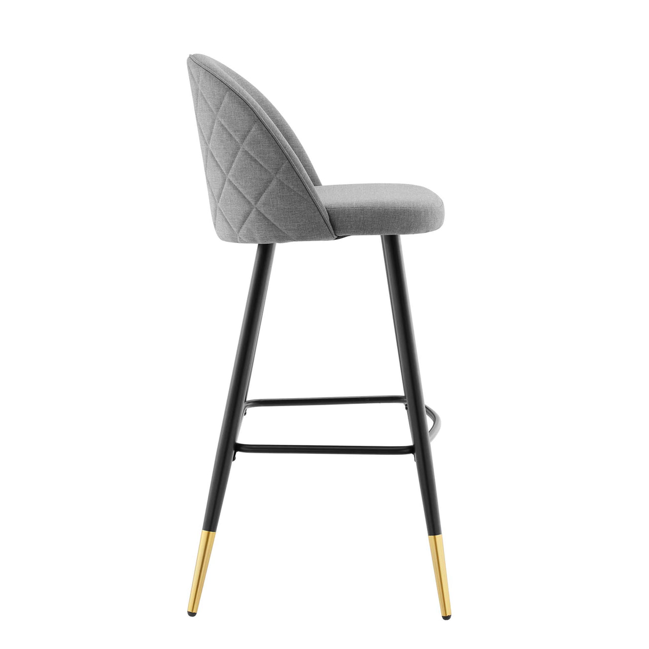 Adamantitus Woven Bar Stool Set of 2, Light Gray