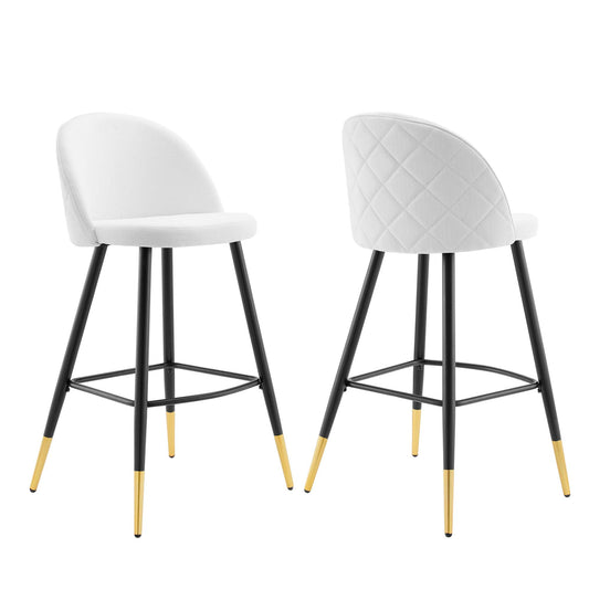 Adamantitus Woven Bar Stool Set of 2, White
