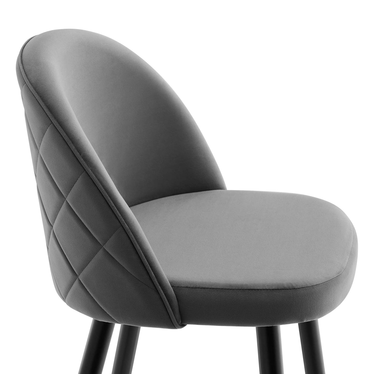 Adamantitus Upholstered Bar Stool Set of 2, Gray